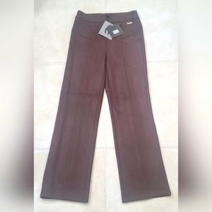 NWT Sz. XS Marc New Anthony Chocolate Seude-like Wide-leg Pant